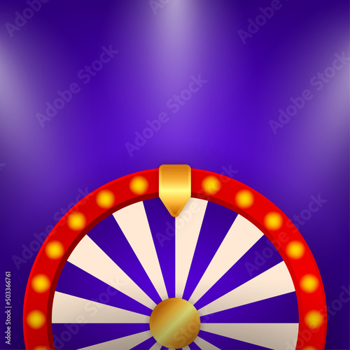 Fortune wheel in modern style. Vector illustration 3d style. Modern 3d graphic