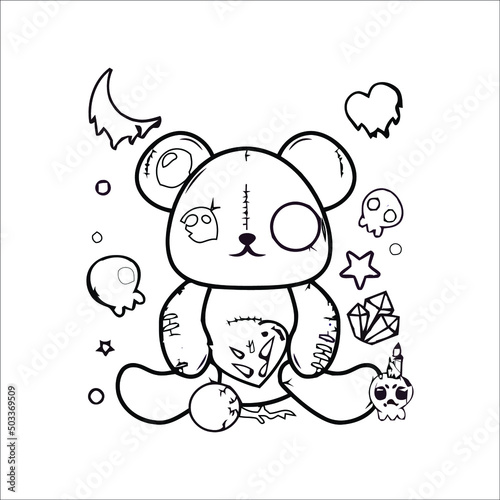 voodoo coloring page for adult nique Pages to Color on Voodoo Dolls, Satanic Art,