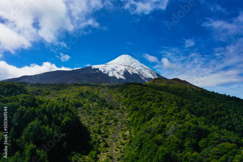 Osorno Vulkan in Chile aus der Luft | Osorno Volcano in South America