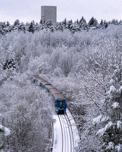 Canvas Print Unik capture of the train, Stockholm