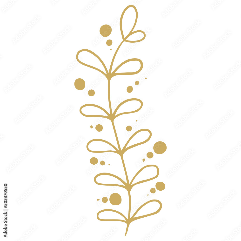 Flower Plant Leaves hand drawn Line Art Illustration Flower Plant Leaves hand drawn Line Art Illustration