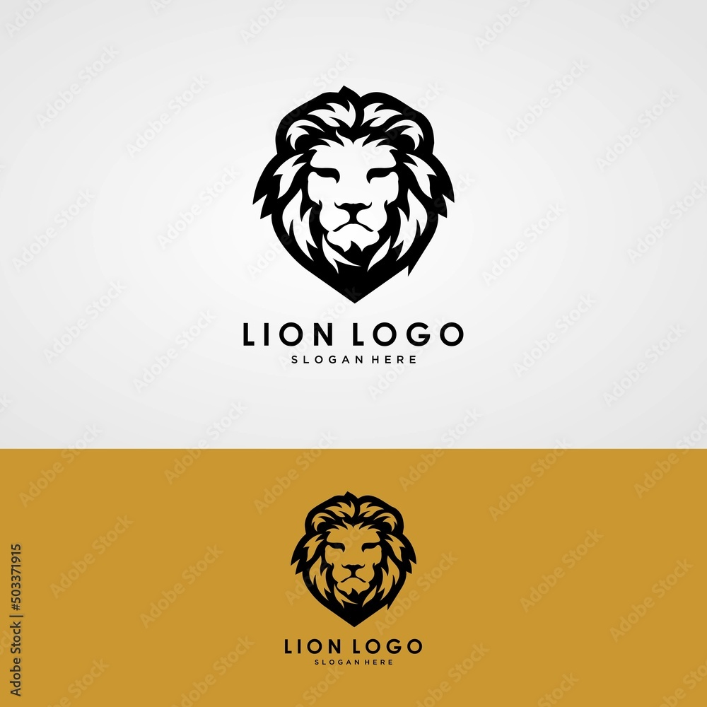 Vector illustration of a lion logo, emblem design. Vector illustration of a lion logo, emblem design.