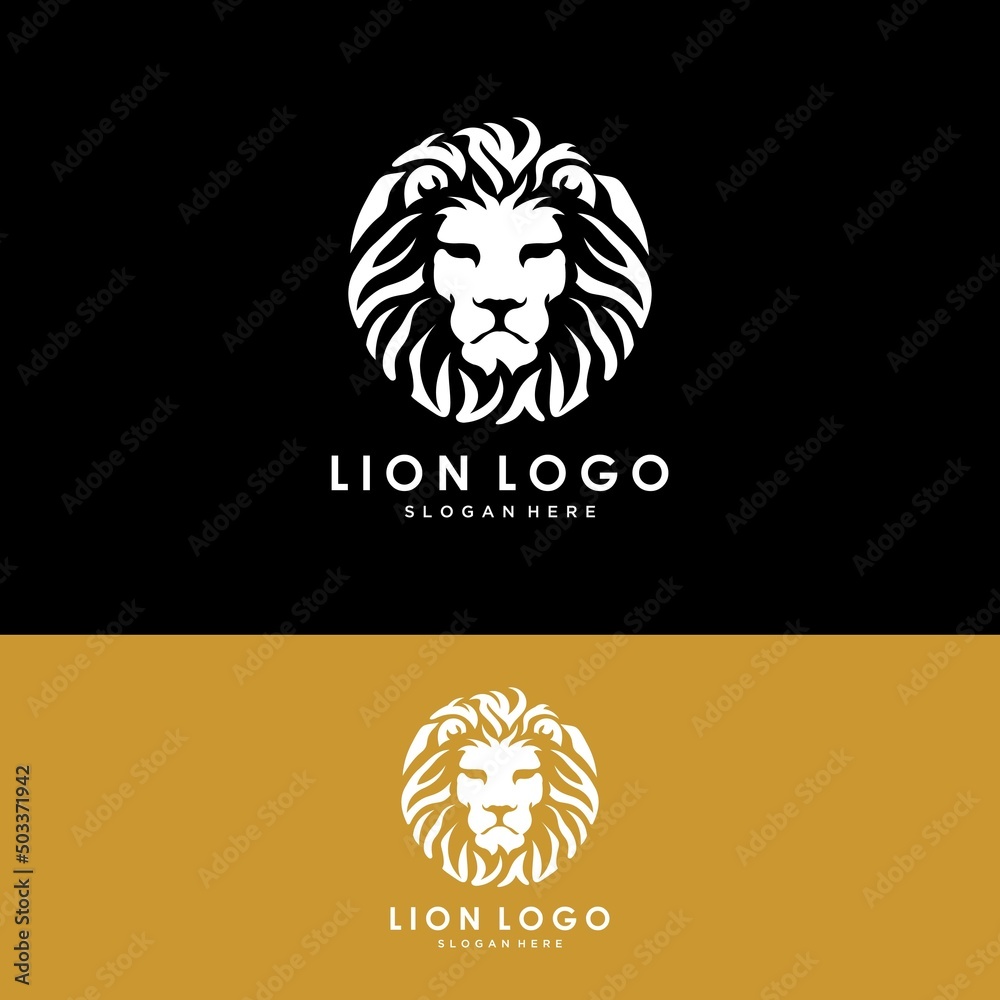 Vector illustration of a lion logo, emblem design. Vector illustration of a lion logo, emblem design.