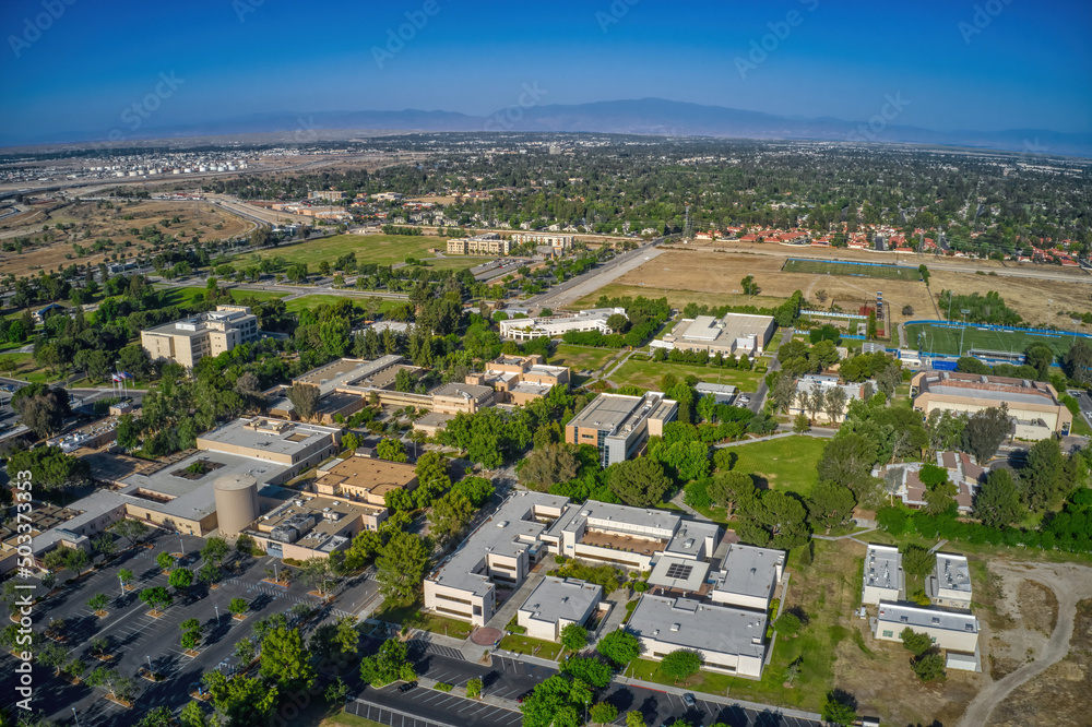 Aerial View of a Public Land University in Bakersfield, California