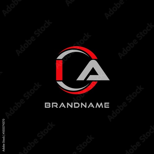 Vászonkép Letter IA logo combined with circle line, creative modern monogram logo style