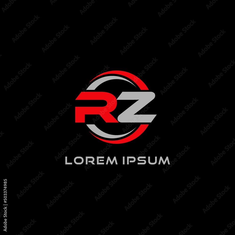 Letter RZ logo combined with circle line, creative modern monogram logo ...