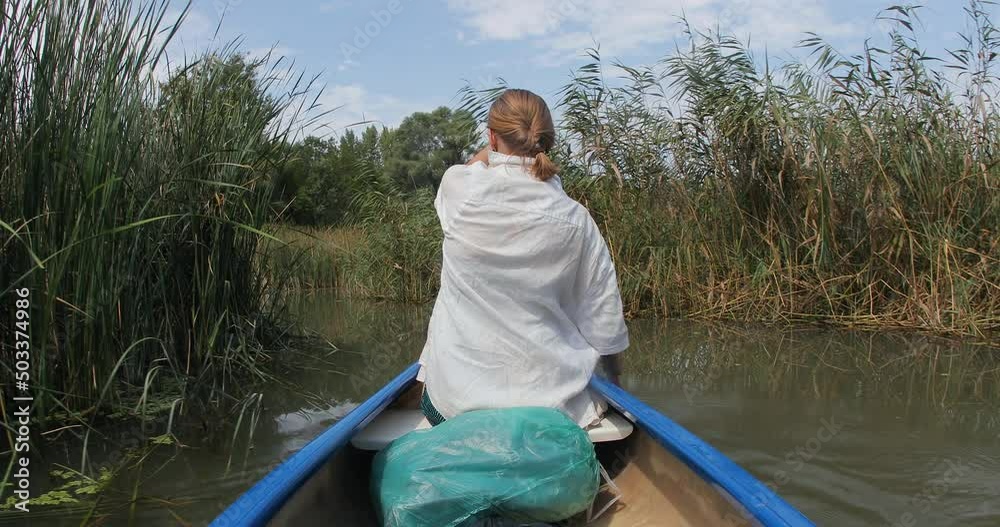 Canoeing on a lake Canoeing on a lake