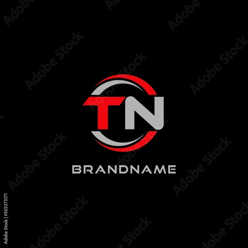 Letter TN logo combined with circle line, creative modern monogram logo style photo