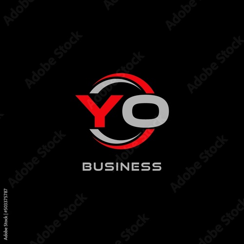 Letter YO logo combined with circle line, creative modern monogram logo style