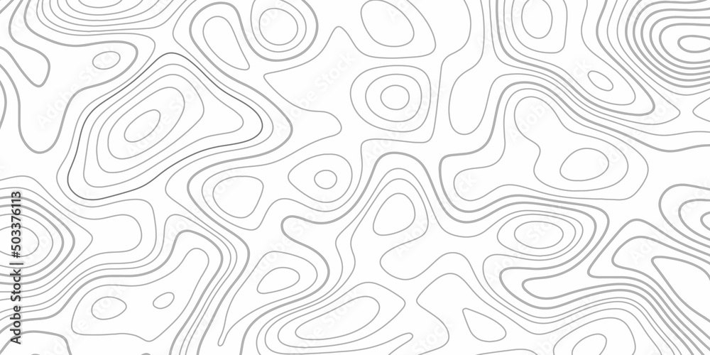 Light topographic topo contour map background, Topographic Map Seamless Pattern. Abstract vector illustration.