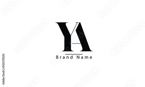 YA AY Y A abstract vector logo monogram template