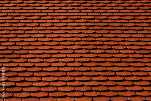 Orange roof tiles - European rounded roof-tiles