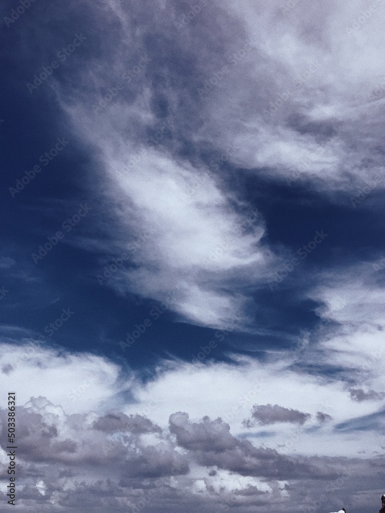 Blue calm cloudy sky Blue calm cloudy sky