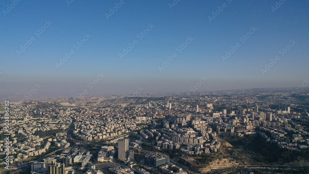 Jerusalem center aerial view, may 2022
