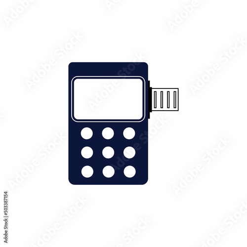 Credit card machine. ATM for money. Payment terminal illustration