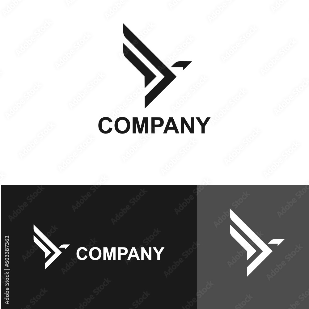 Falcon geometric logo set