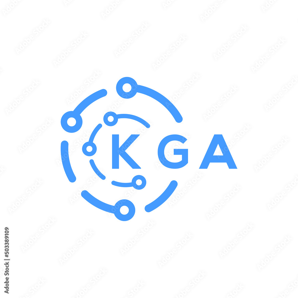 KGA technology letter logo design on white background. KGA creative initials technology letter logo concept. KGA technology letter design. KGA technology letter logo design on white background. KGA creative initials technology letter logo concept. KGA technology letter design.