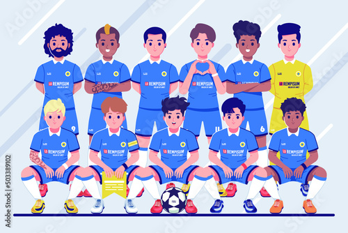 football team illustration
