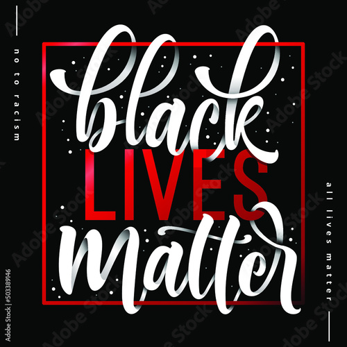 black lives matter lettering background