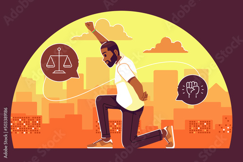 together we fight against racism concept background