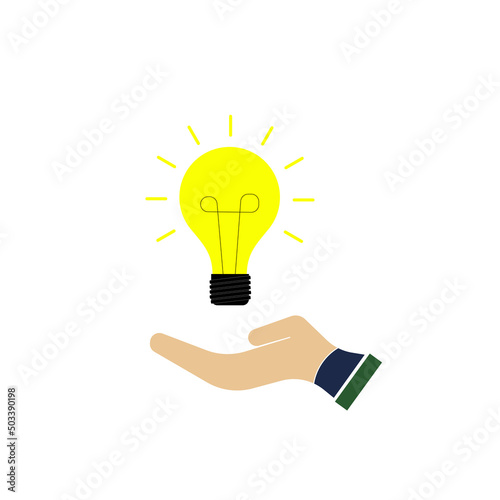 Light Bulb line icon vector, Idea sign, solution, thinking concept. Lighting Electric lamp.