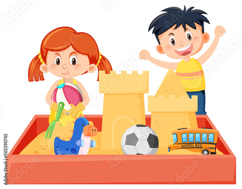 Children playing in the sand pit