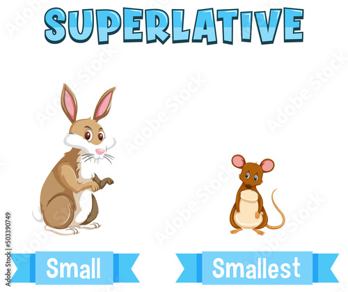 Superlative Adjectives for word small © brgfx