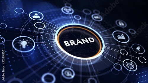 Brand development marketing strategy concept. Business, technology, internet and networking concept