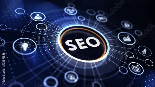 Business, Technology, Internet and network concept. SEO Search engine optimization marketing ranking.
