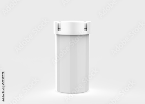 Packaging of tablets and pills isolated on white background. 3d illustration