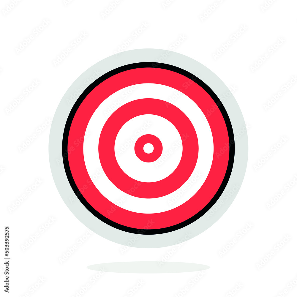 Vector image of a darts board