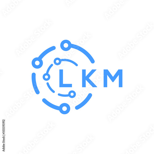 LKM technology letter logo design on white background. LKM creative initials technology letter logo concept. LKM technology letter design.