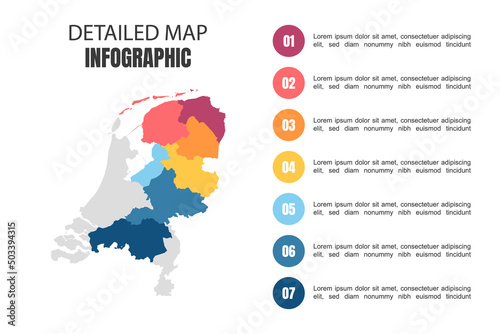 Modern Detailed Map Infographic of Netherlands