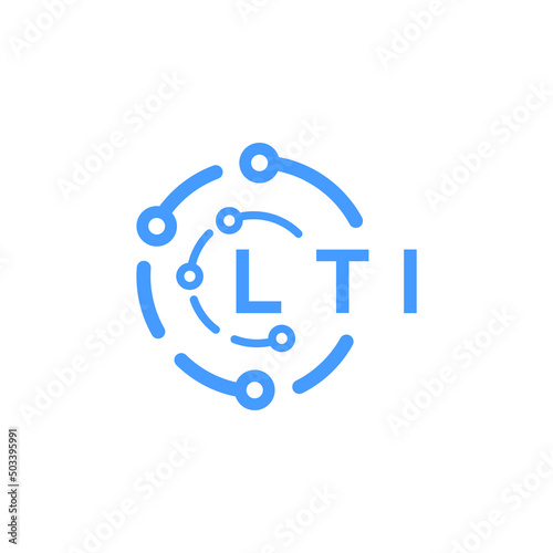 LTI technology letter logo design on white  background. LTI creative initials technology letter logo concept. LTI technology letter design.
 photo