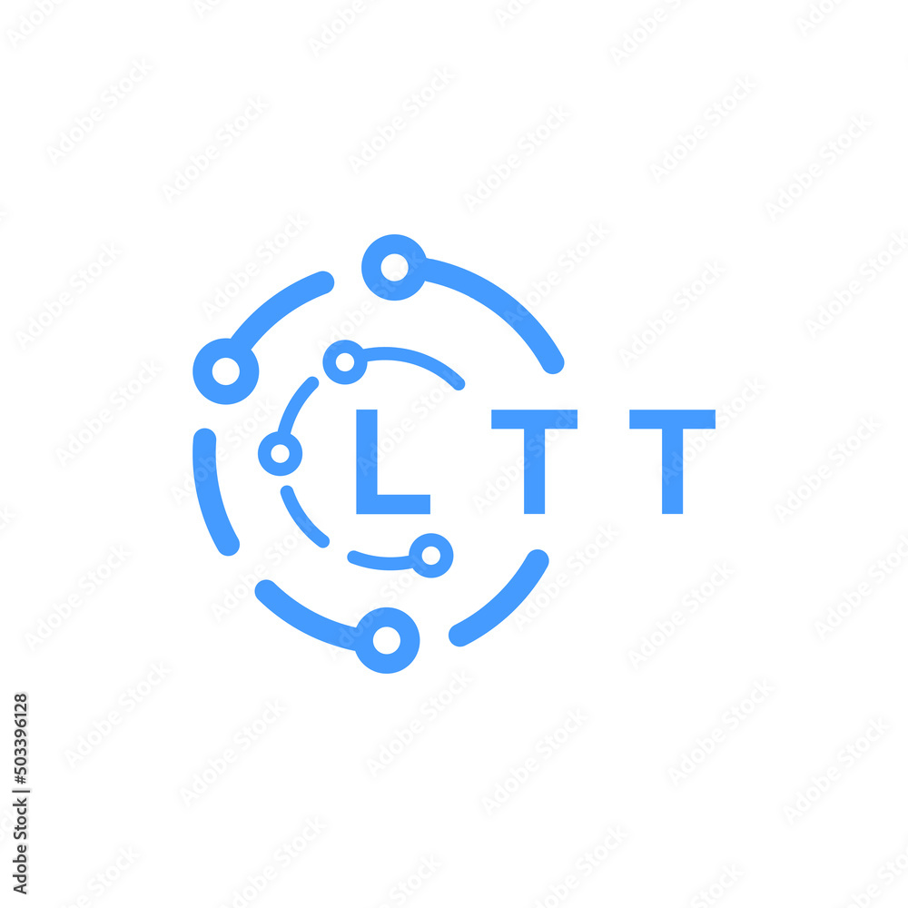 LTT technology letter logo design on white  background. LTT creative initials technology letter logo concept. LTT technology letter design.
