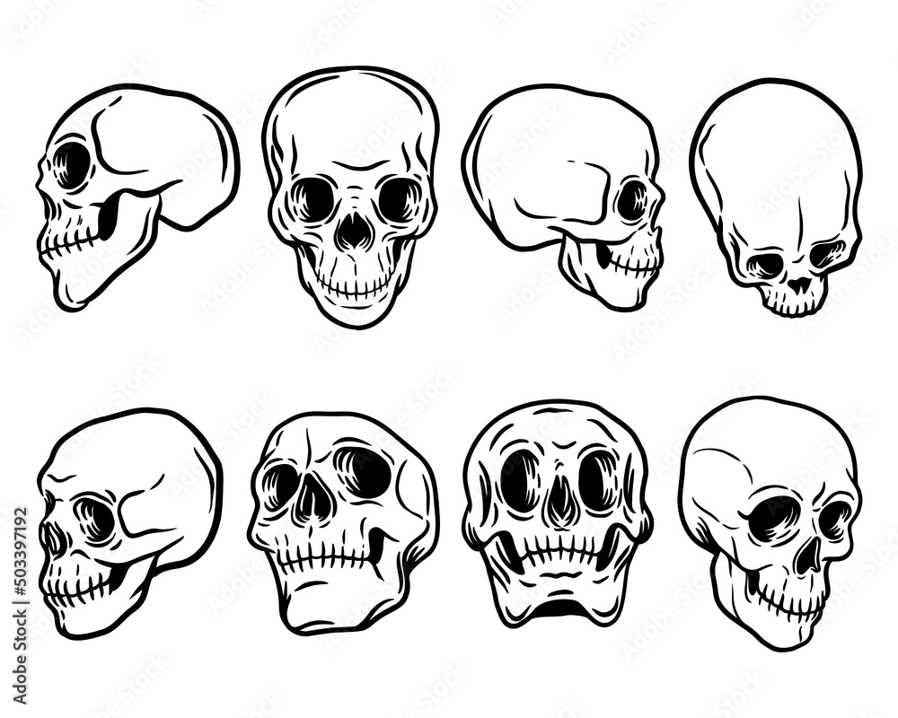 8 Deadly Hand Drawn Skull