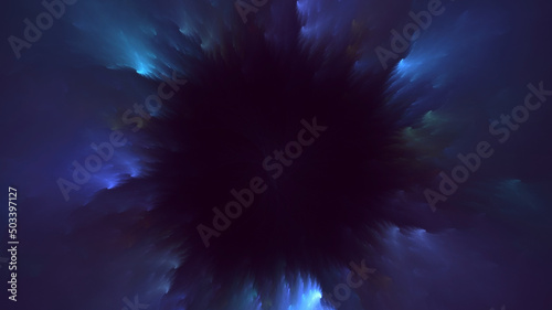 3D rendering abstract round light background
