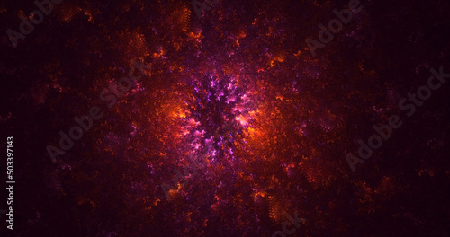 Wallpaper Mural 3D rendering abstract multicolor technology fractal light background Torontodigital.ca