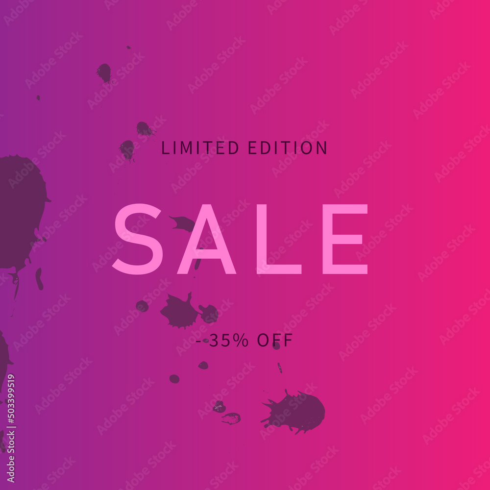 SALE banner with different drops