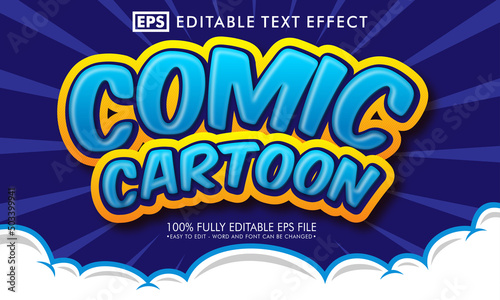 Comic cartoon editable text effect