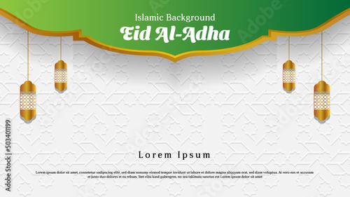 Islamic background design. eid Al Adha greeting card design template, islamic vector illustration