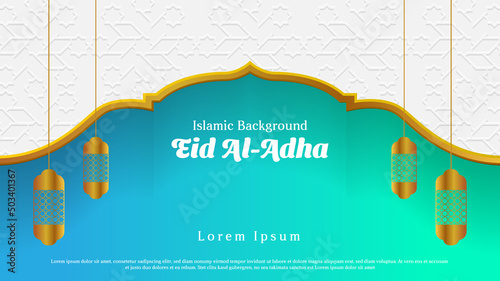 Islamic background design. eid Al Adha greeting card design template, islamic vector illustration