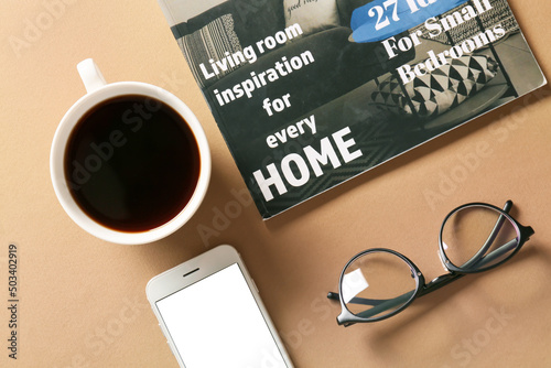 Eyeglasses, mobile phone, c...