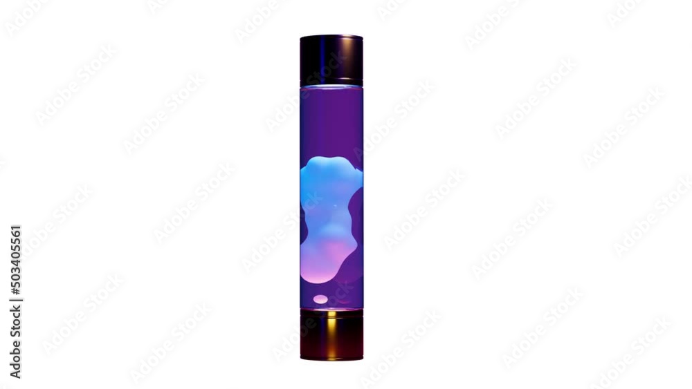 Blue colorful vivid lava lamp on white, isolated - loop video Blue colorful vivid lava lamp on white, isolated - loop video