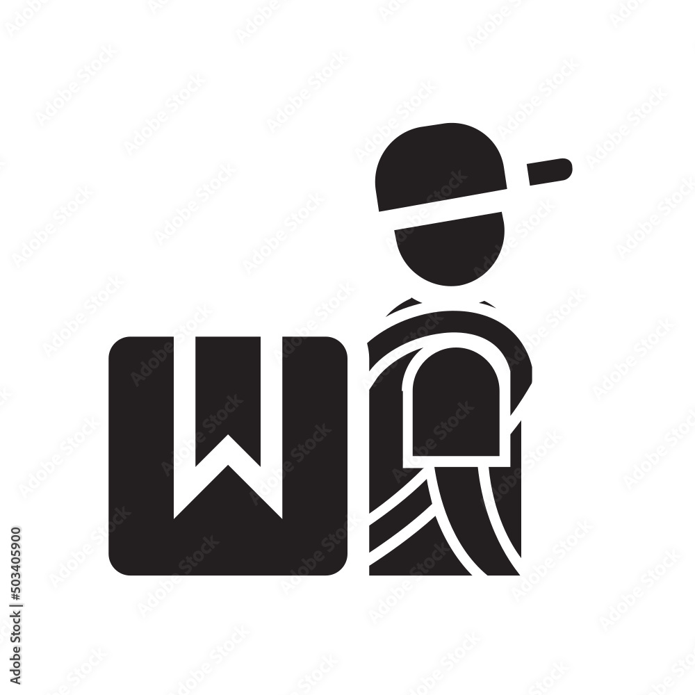 Delivery Man , Delivery service solid icon.