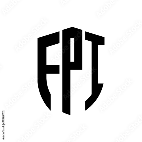 FPI letter logo design. FPI modern letter logo with black background. FPI creative  letter logo. simple and modern letter logo. vector logo modern alphabet font overlap style. Initial letters FPI   photo