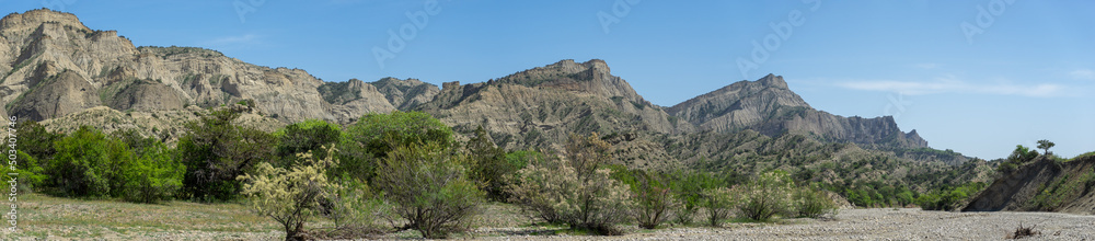 Fototapeta premium Mountain landscape in Vashlovani nature reserve
