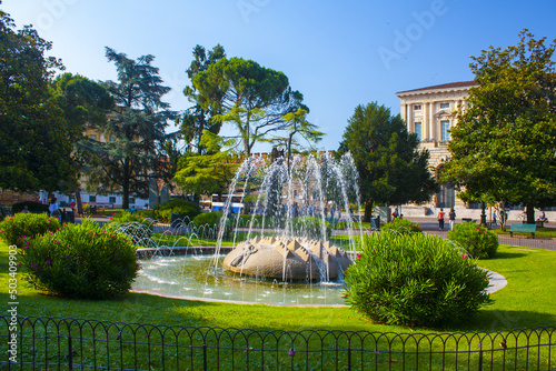 Fountain of the Alps on the Piazza Bra in Verona, Italy	
 photo