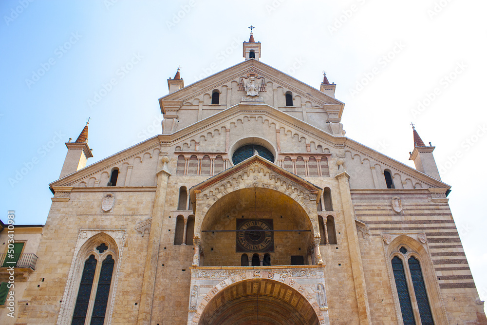 Cathedral of Verona in Romanesque style (1187 - UNESCO world heritage site) - Santa Maria Matricolare, Italy
