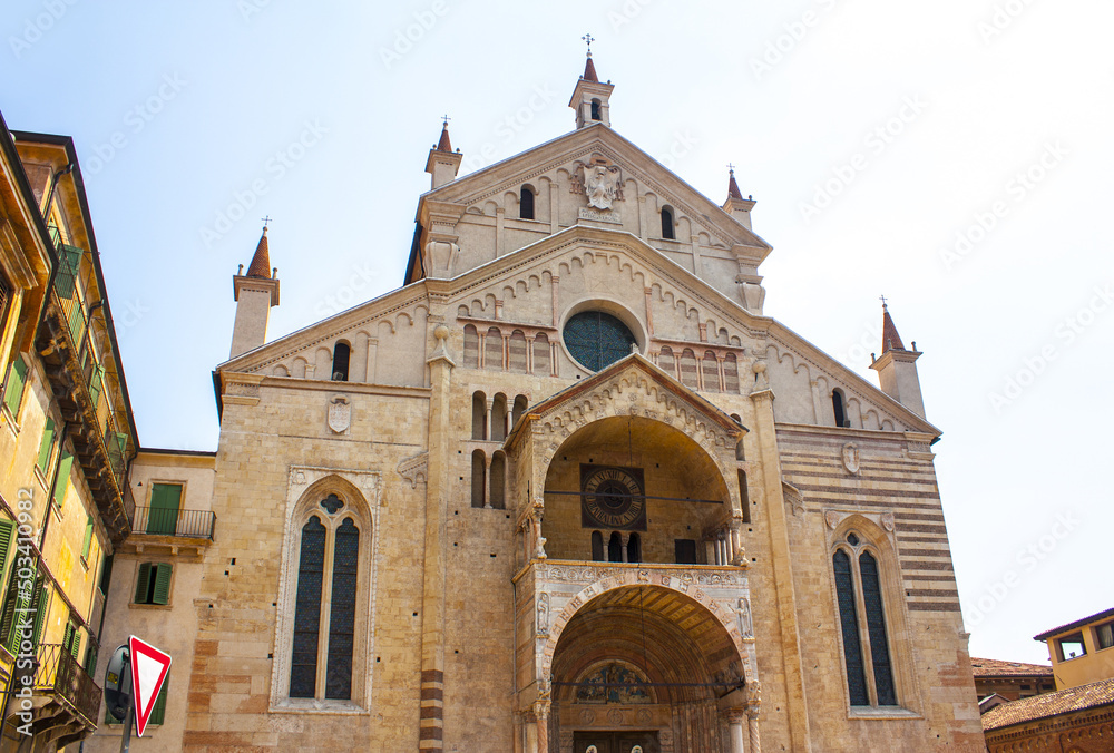 Cathedral of Verona in Romanesque style (1187 - UNESCO world heritage site) - Santa Maria Matricolare, Italy	
